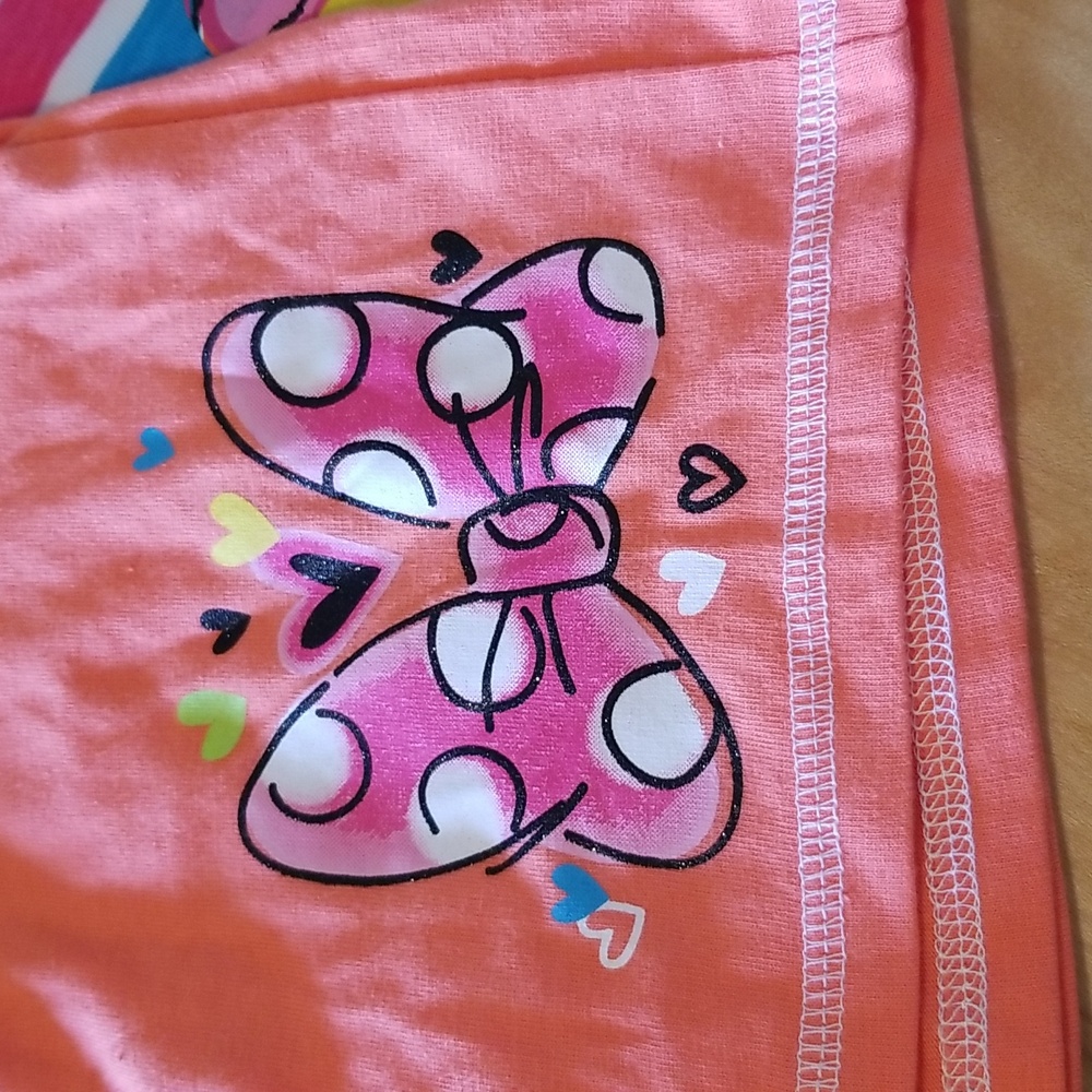 New Disney Minnie Mouse Colorful Striped Set Size 7/8 NWT - Picture 3 of 8